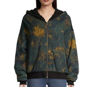 Johnny Was Zip-up Hoodie Size-XL Green Multi